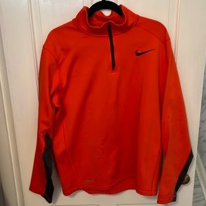 Orange Nike Therma Fit quarter Zip size L